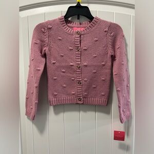 4T Girls XS Pink Button Sweater Isaac Mizrahi